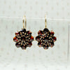 Garnet Clusters Vintage Flower Earrings