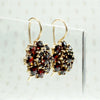 Garnet Clusters Vintage Flower Earrings
