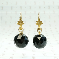 Darkly Romantic Victorian Onyx Ear Bobs