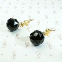 Darkly Romantic Victorian Onyx Ear Bobs