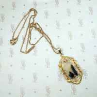 Picture Agate Necklace with Elaborate Frame