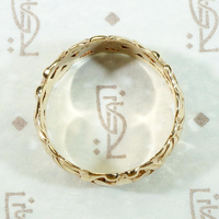 Darling Daisies Vintage Gold Wedding Band