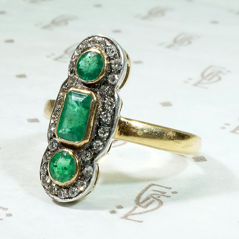 Fascinating Emerald & Diamond Ring with a Past