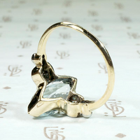 Icy Marquis Aquamarine Cocktail Ring