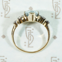 Icy Marquis Aquamarine Cocktail Ring