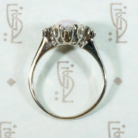 Regal Mid Century Opal & Diamond Ring