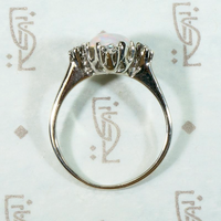 Regal Mid Century Opal & Diamond Ring