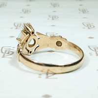 Classically Victorian Opal Ring with Diamond Accents