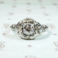 Highly Detailed Filigree Solitaire Diamond Engagement Ring