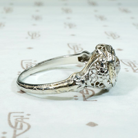 Highly Detailed Filigree Solitaire Diamond Engagement Ring