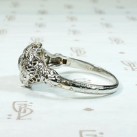Highly Detailed Filigree Solitaire Diamond Engagement Ring
