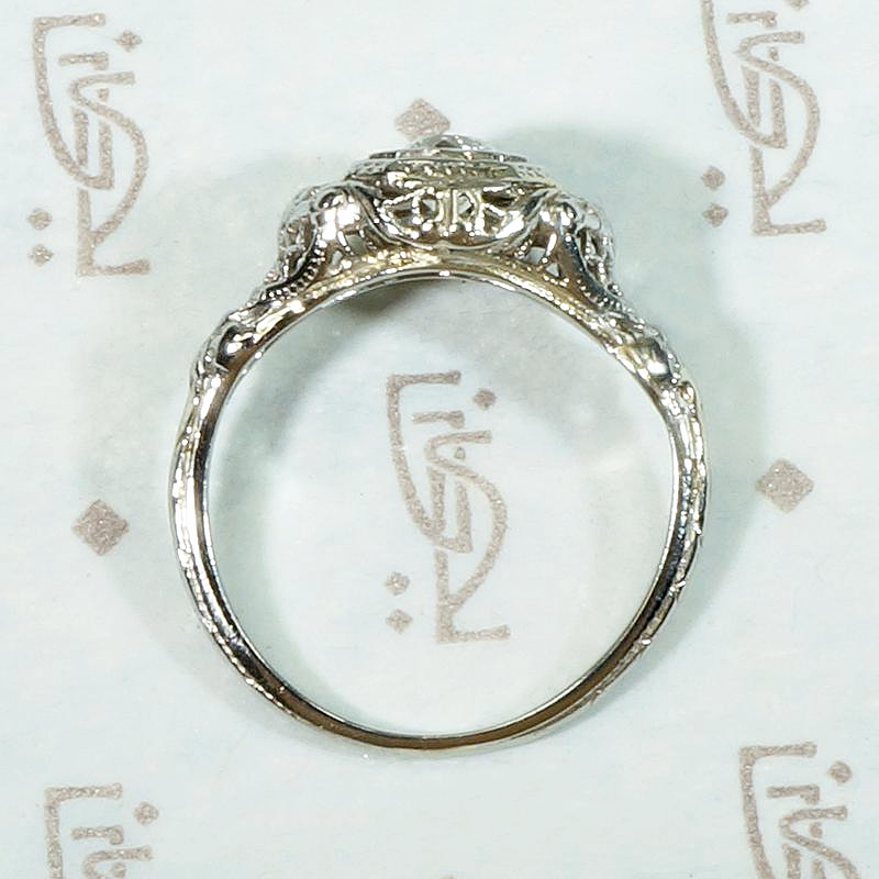 Highly Detailed Filigree Solitaire Diamond Engagement Ring