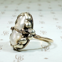 Voluptuous Dream Art Nouveau Baroque Pearl Ring