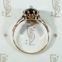 Engraved Rose Gold & Madeira Citrine Ring