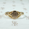 Whimsical Vintage Signet Ring with Bears