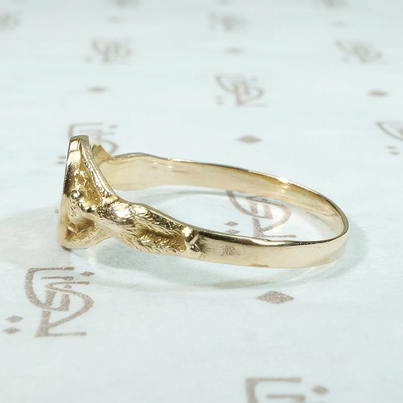 Whimsical Vintage Signet Ring with Bears