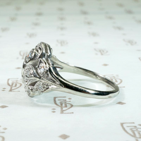 Dynamic White Gold Paisley Diamond Ring
