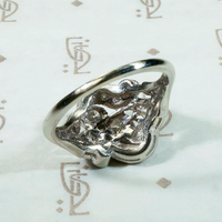 Dynamic White Gold Paisley Diamond Ring