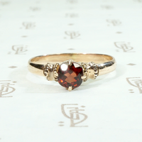 Victorian Garnet Solitaire Ring