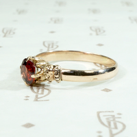 Victorian Garnet Solitaire Ring
