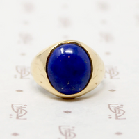 Timeless Gold & Lapis Signet Ring