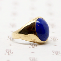 Timeless Gold & Lapis Signet Ring