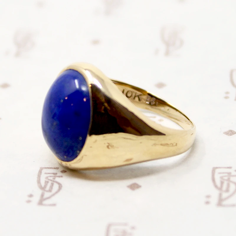Timeless Gold & Lapis Signet Ring