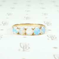 Simply Elegant Edwardian Five Opal Band