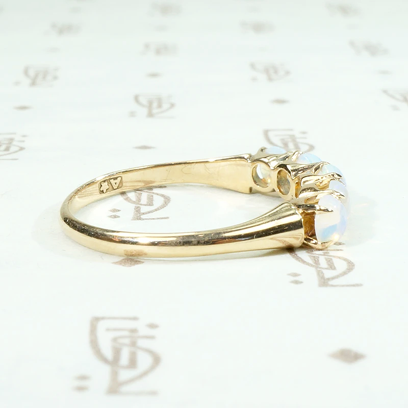 Simply Elegant Edwardian Five Opal Band