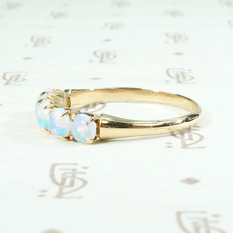 Simply Elegant Edwardian Five Opal Band