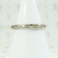 Romantic 19k White Gold Orange Blossom Band