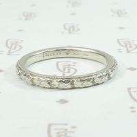 Romantic 19k White Gold Orange Blossom Band