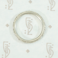 Romantic 19k White Gold Orange Blossom Band