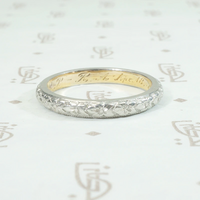 Platinum on 18k Forget Me Not Band Dated 1918