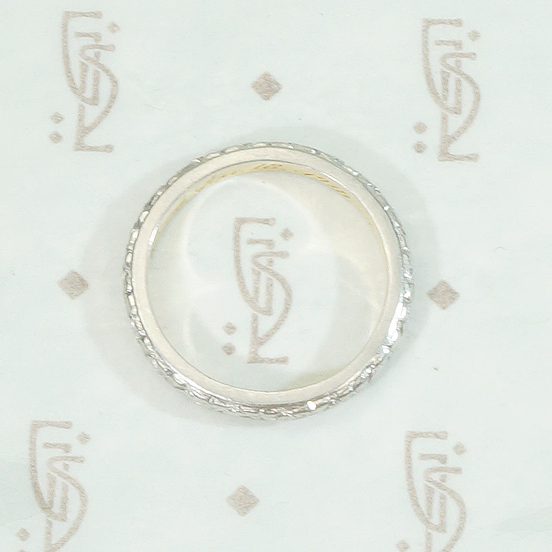 Platinum on 18k Forget Me Not Band Dated 1918