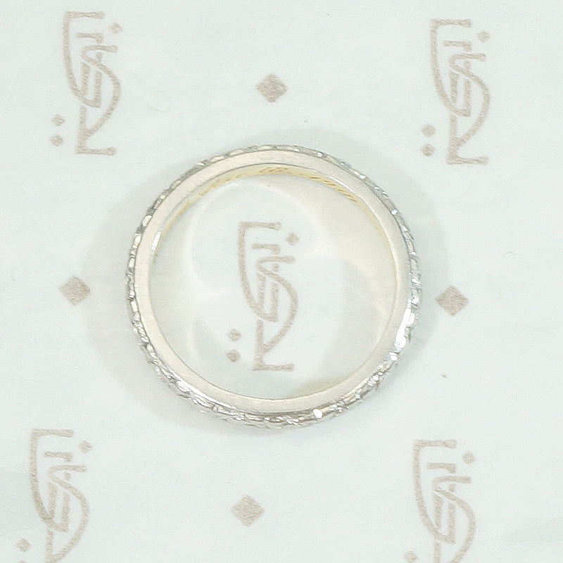 Platinum on 18k Forget Me Not Band Dated 1918