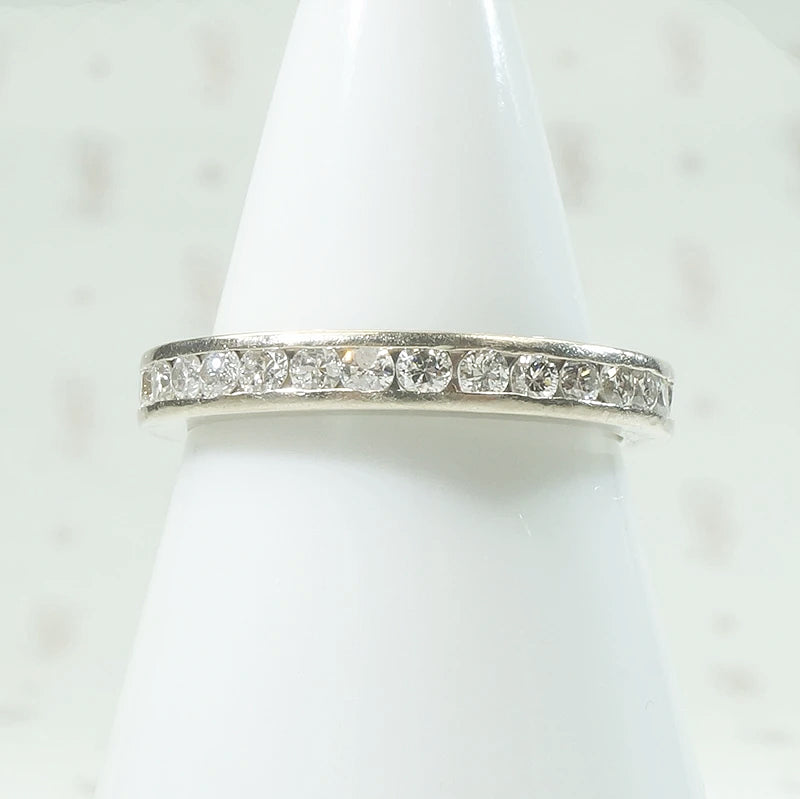 Mid Century Diamond Eternity Band Size 4.5