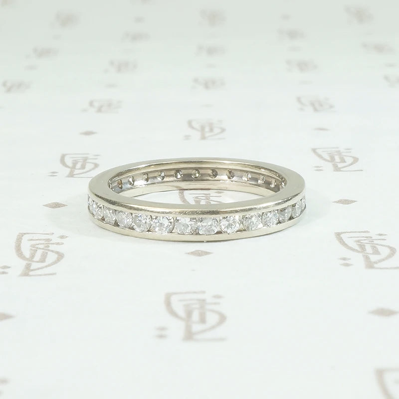 Mid Century Diamond Eternity Band Size 4.5