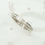 Mid Century Diamond Eternity Band Size 4.5