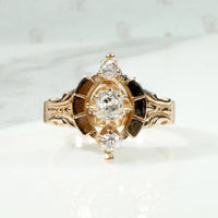 Grand Period Victorian Old Mine Diamond Ring