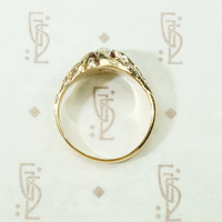 Sculpted & Engraved Belcher Diamond Engagement Ring
