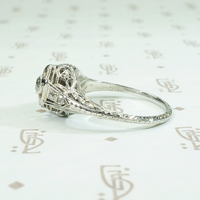 All the Deco Details Diamond Engagement Ring