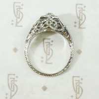 All the Deco Details Diamond Engagement Ring