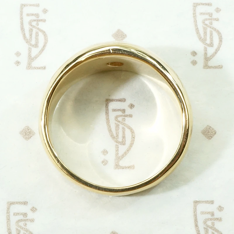 Mid Century Diamond Set Gold Gypsy Band