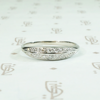 Delicate Deco Double Row Diamond Band