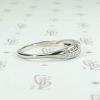 Delicate Deco Double Row Diamond Band