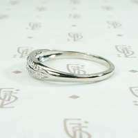 Delicate Deco Double Row Diamond Band