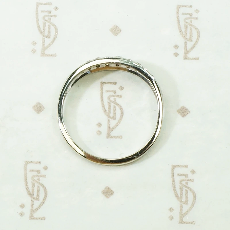 Delicate Deco Double Row Diamond Band