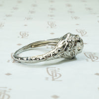 Garlands and Bows Filigree OEC Diamond Engagement Ring