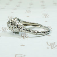 Garlands and Bows Filigree OEC Diamond Engagement Ring